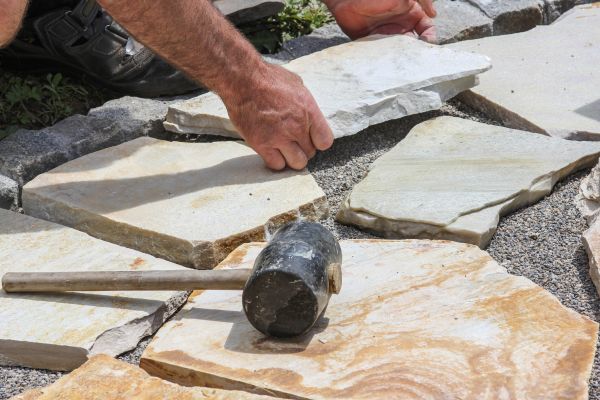 Stone Sidewalk Installation in Marana